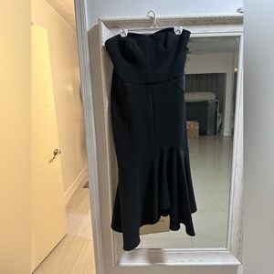 Strapless midi bodycon with mermaid tail